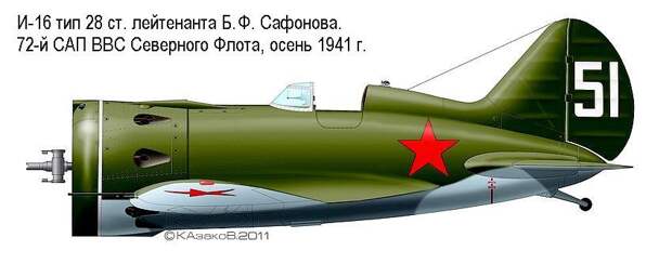 И-16 тип 28 Б.Ф.Сафонова