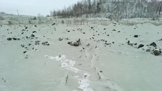 В Челябинске проведут проверку из-за зелёного снега в городе