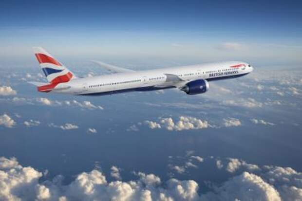 Boeing 777-9X в ливрее авиакомпании British Airways, рендер