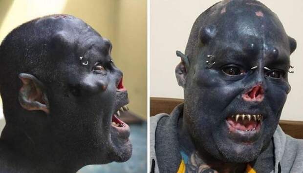 Бразильский татуировщик превратился в настоящего «Орка».