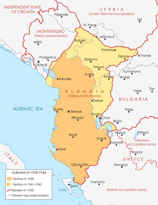 Албания (итальянский протекторат) в годы Второй мировой войне