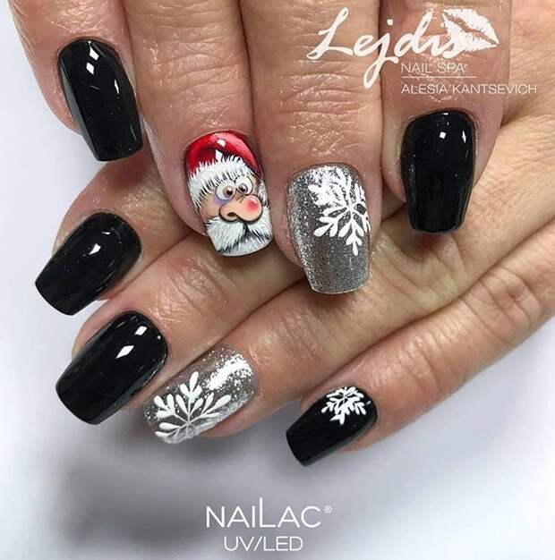 новогодний маникюр фото 83