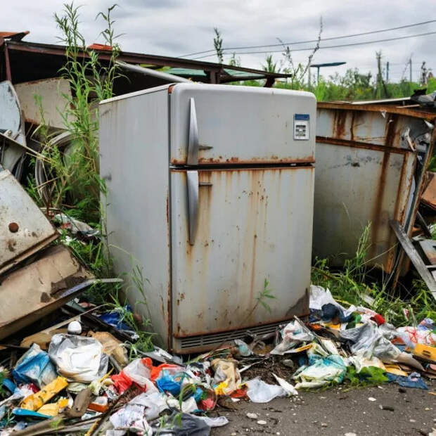 Россиянам напомнили о штрафе за выброшенный на помойку холодильник