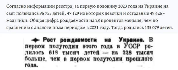 О рождаемости на Украине