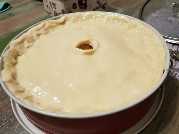 Закрытый пирог с индейкой и овощами Рецепт, Длиннопост, Еда, Пирог