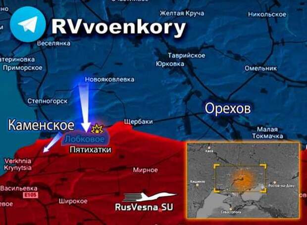 Бои на Запорожском фронте: восточнее Орехова ВСУ атакуют, готовясь к наступлению (КАРТА) | Русская весна