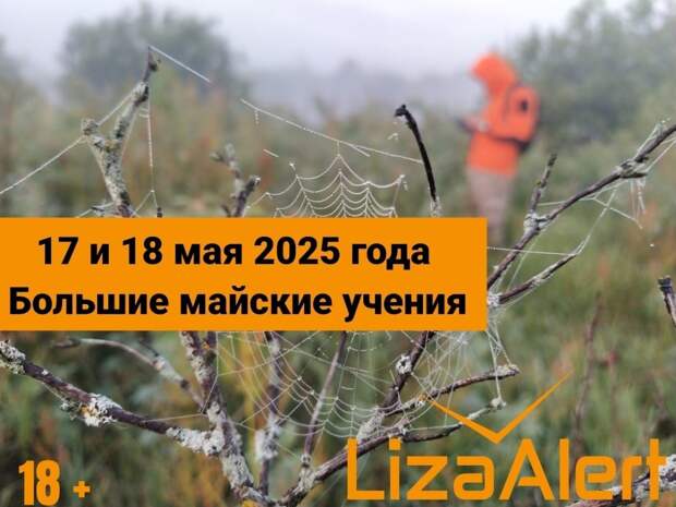 17 и 18 мая в Рязанской области пройдут большие майские учения поисково-спасательного отряда «ЛизаАлерт»