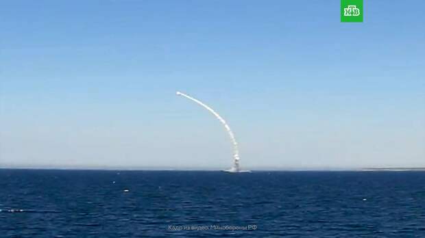 Минобороны РФ показало пуск «Калибра» с фрегата в Чёрном море