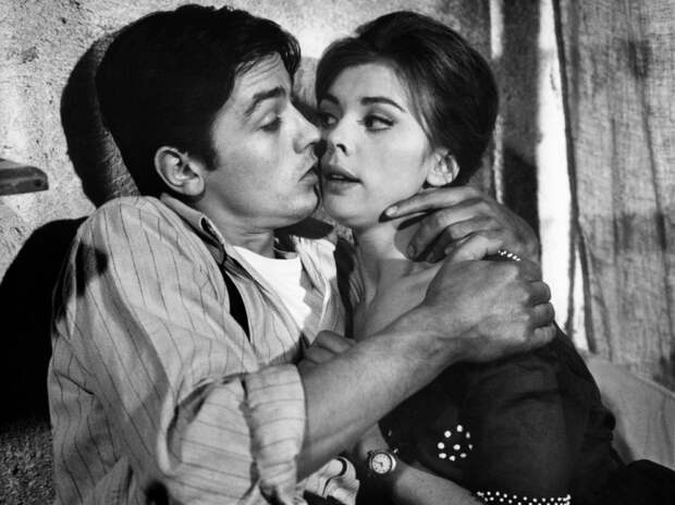 Барбара Ласс и Ален Делон. Фото /  Barbara Lass and Alain Delon photo. Как радостно жить / Che gioia vivere. 1961