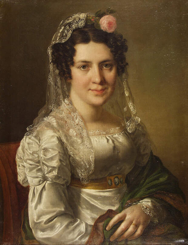 Елена Дмитриевна Щепкина. Портрет работы В. Тропинина. На тропининском портрете Елене Дмитриевне тридцать семь лет. Позади четырнадцать лет жизни с великим актером