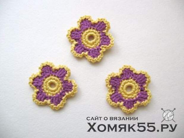 Вязаные цветы крючкоь Вязаные цветы крючкоь