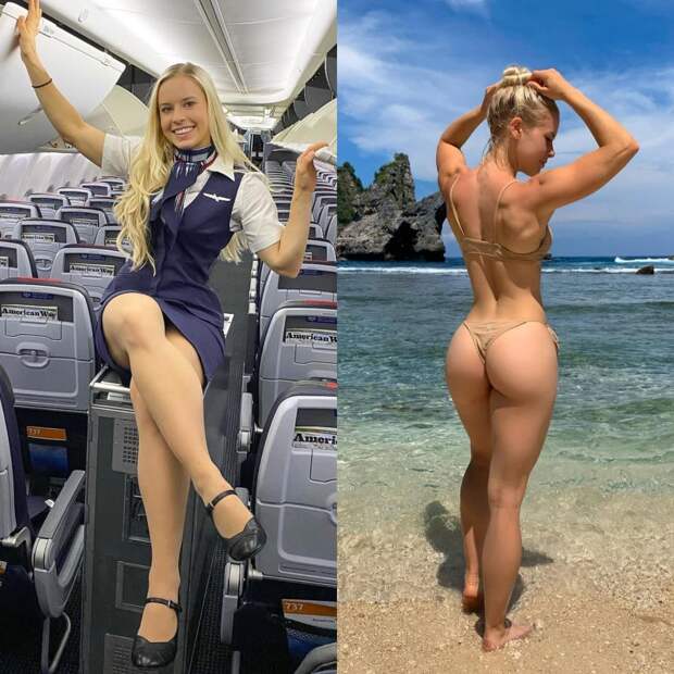 Красивые девушки в униформе и без неё