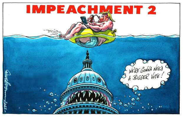 Провал импичмента Трампа в карикатурах