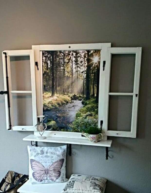 Оставшиеся после ремонта старые окна – полезный элемент, а вовсе не строительный мусор. Зная это, многие дачники специально выискивают рамы на свалках.-8