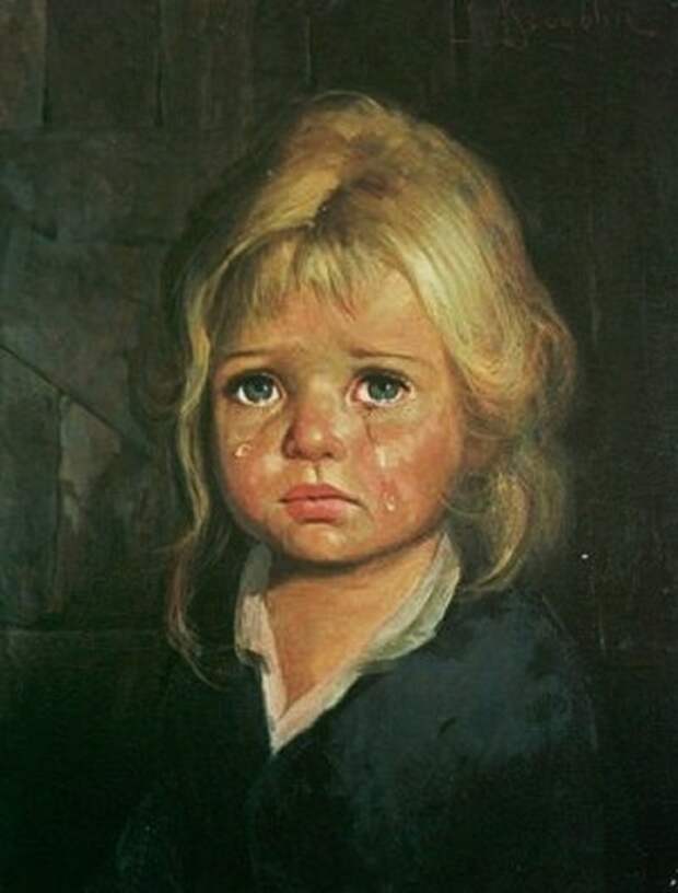 картина плачущая девочка