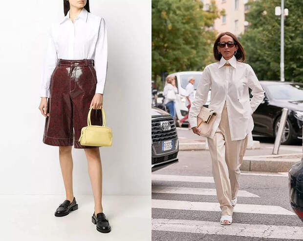 Белая рубашка Ganni; белая рубашка, streetstyle Белая рубашка Ganni; белая рубашка, стритстайл