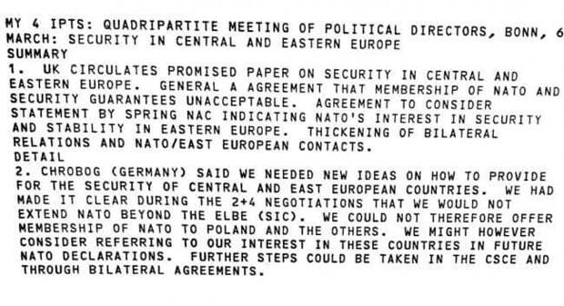 Теперь в НАТО не смогут заявлять, что ничего они не обещали.