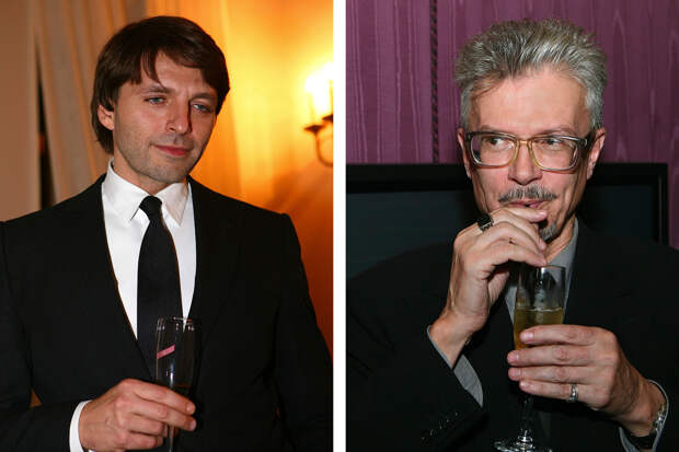 Николай Усков и Эдуард Лимонов на презентации книги Николая Ускова «Зимняя коллекция смерти. Fashion-детектив» в галерее «Триумф», 8 ноября 2008 года