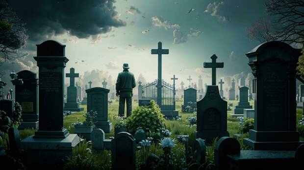 Работник кладбища / Изображение сгенерировано FusionBrain.AI от Sber AI / amic.ru