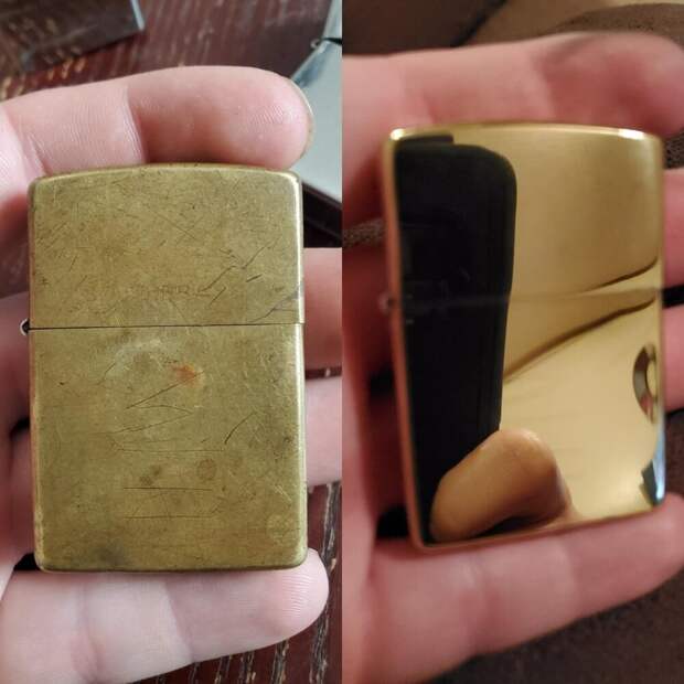 19. Zippo 1995 года после шлифовки и полировки