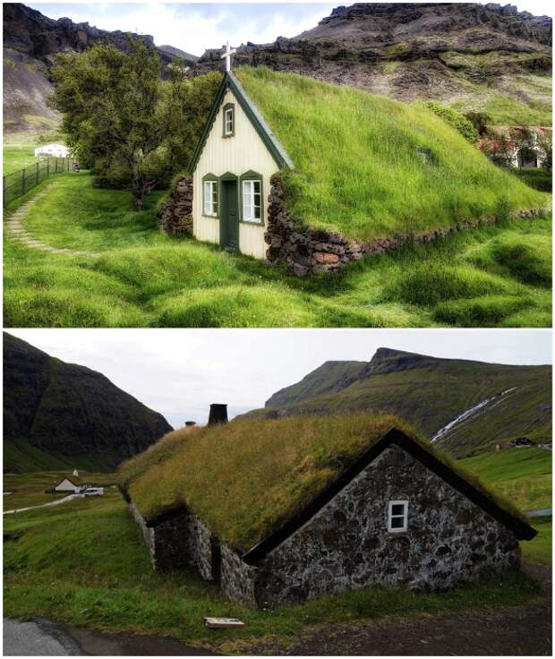 Зачем в Скандинавии на крышах домов высаживают траву