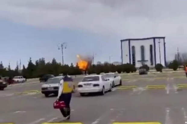 Появились кадры с места падения беспилотника в Нахичевани