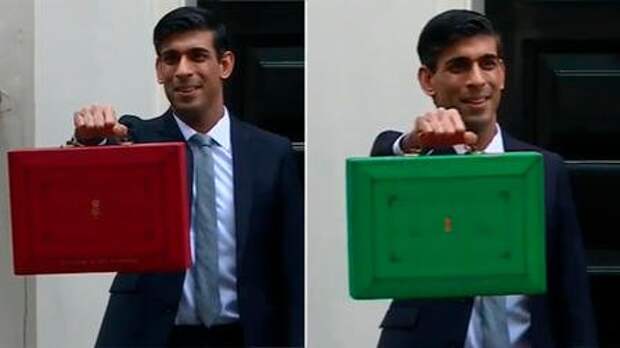 Чемодан в руках британского министра неожиданно поменял цвет в прямом эфире