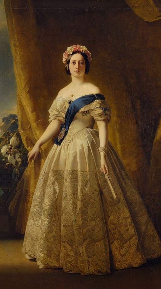 Франц Винтельхальтер. Портрет королевы Виктории, 1844-45