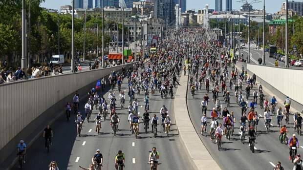 Участниками весеннего велофестиваля в Москве стали рекордные 65 тысяч человек
