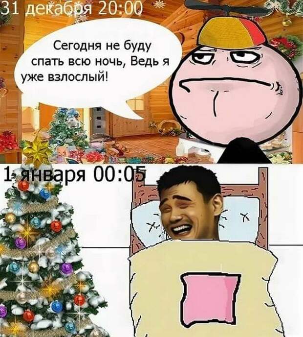 Шутки, мемы и картинки про Новый год