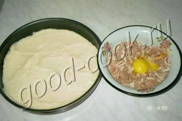 картофельный пирог с мясом и сыром