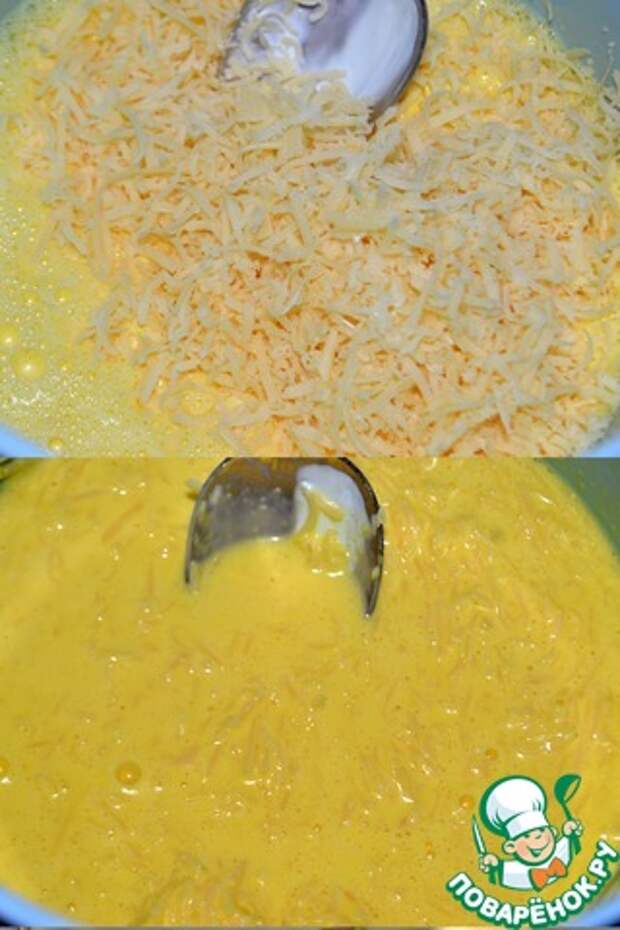 Луковый пирог "Чипполино". Дивная сырно-сметанная заливка и хрустящее слоеное тесто!