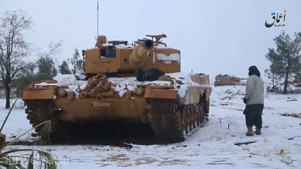 В Сирии под ударами русских фоготов горят немецкие танки Леопард
