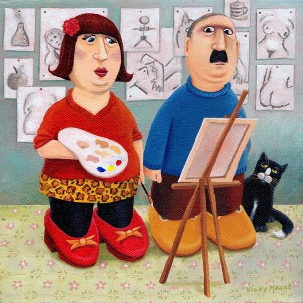 Славные кошки от художницы Вики Маунт (27 работ)