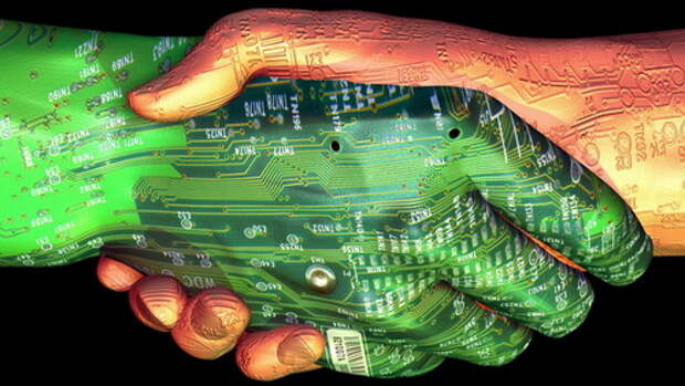 cyber-hand-shake