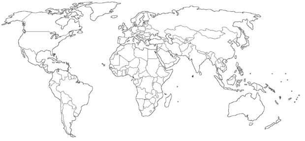 Карта мира на стену своими руками