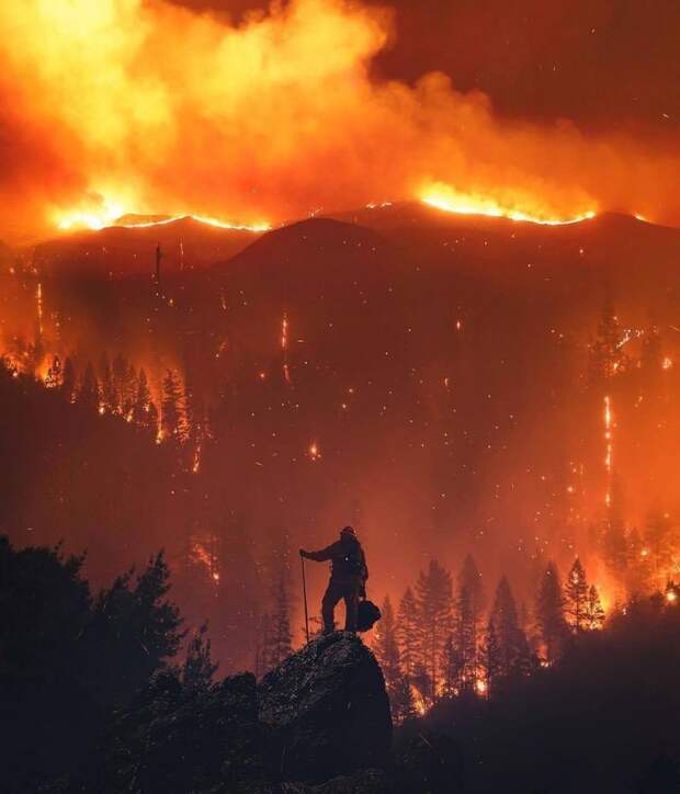 Красивейшее фото ужасного калифорнийского пожара без фотошопа, в мире, кадр, красота, удивительно, фото