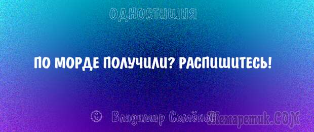 Одностишия, подтверждающие, что краткость – сестра таланта