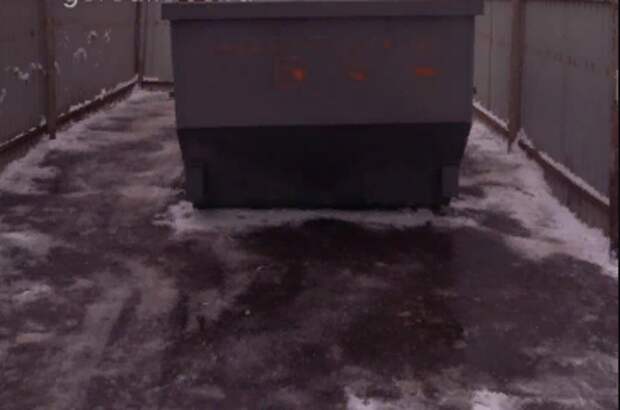 Переполненный мусором бункер вывезли из двора на Красноказарменной