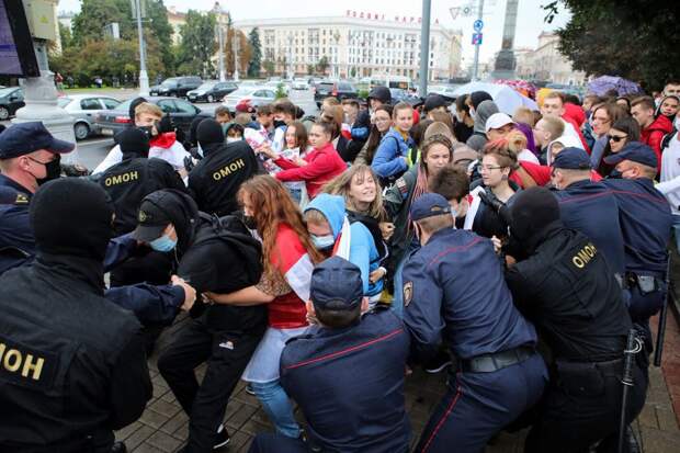 Протесты студентов в Минске 01.09.2020