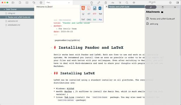 zettlr markdown editor for students and knowledge workers