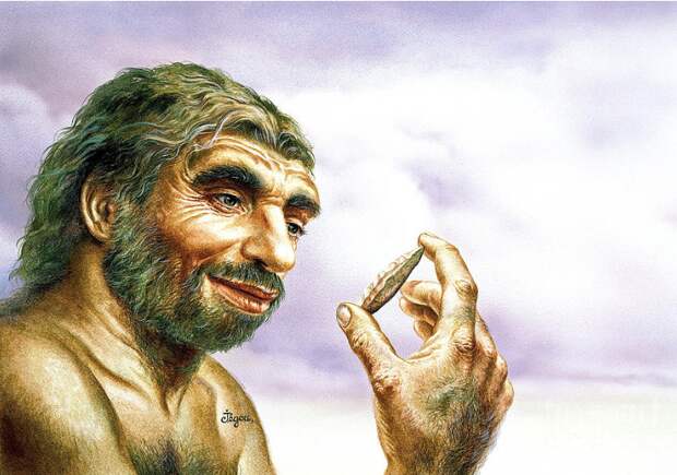 Изображение взято с сайта: https://fineartamerica.com/featured/neanderthal-man-publiphoto.html