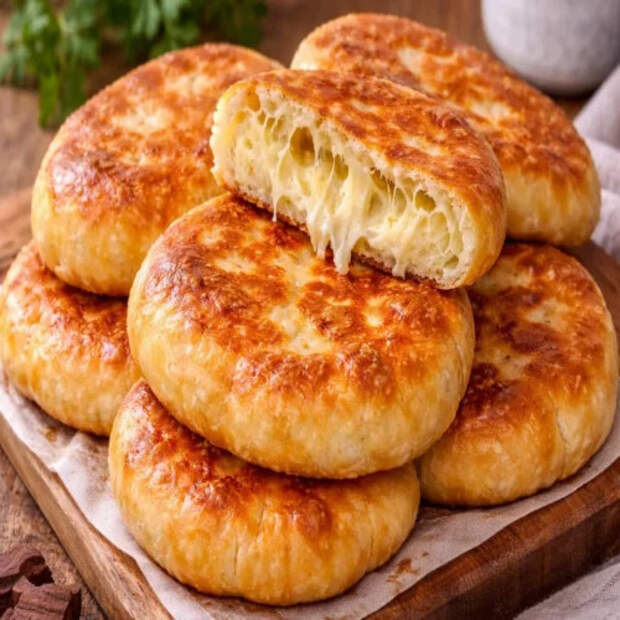 Хачапури на кефире: мой личный рекорд — 25 минут и гора золотистых лепешек готова