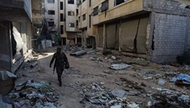 Бойцы САА в пригороде Дамаска Дарайе. Архивное фото