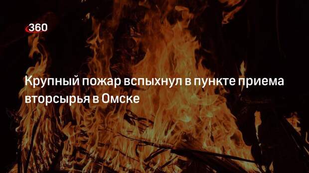 РИА «Новости»: пункт приема вторсырья горит в Омске на 5 тысячах «квадратов»