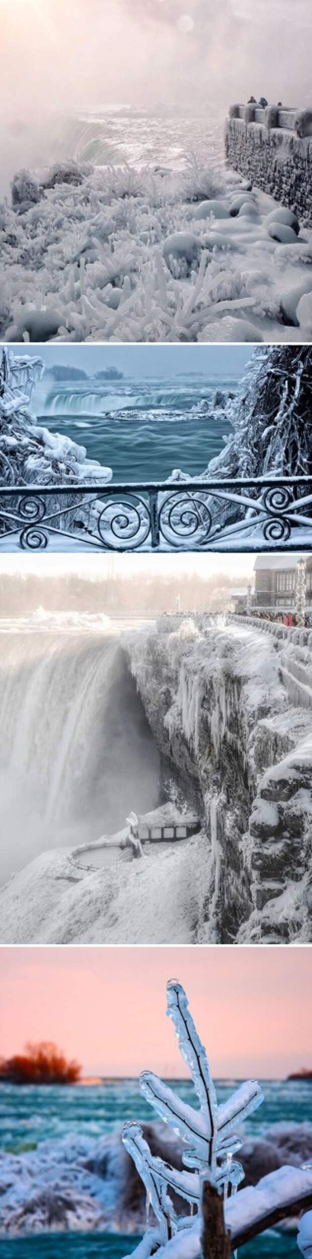 4. Ниагарский водопад замерз канада, мороз, погода, сша, фото, холод, явление