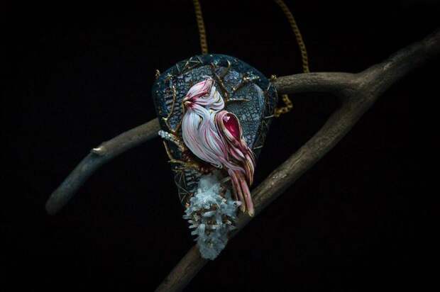 Magical Jewelry And  Creatures From Polymer Clay And Minerals