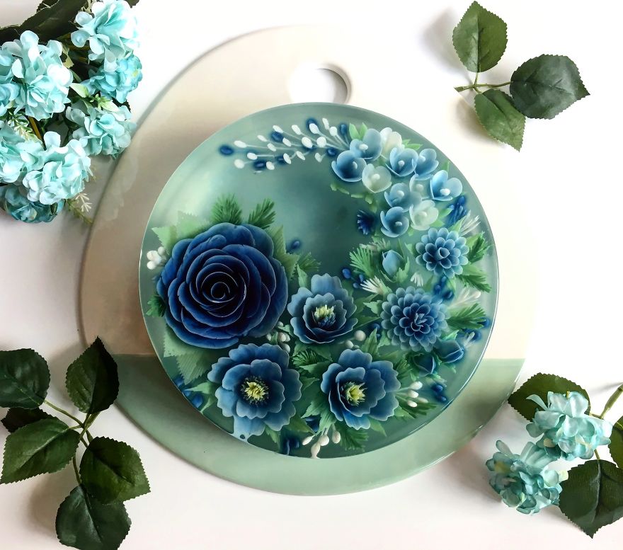 I Transform Floral Bouquets And Koi Ponds Into Edible 3d Jelly Art