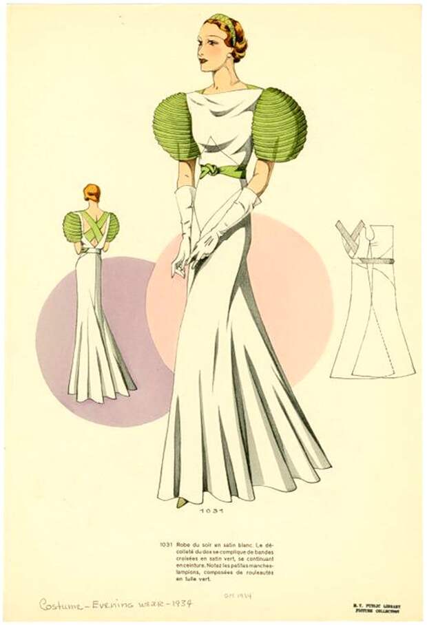 Женская мода 1934 года