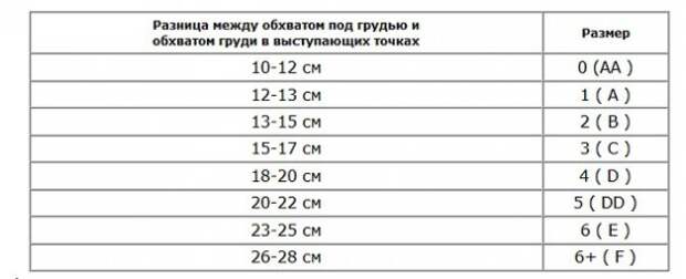 Размер груди